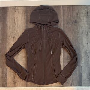 Brown Zip-Up Hooded Jacket lululemon